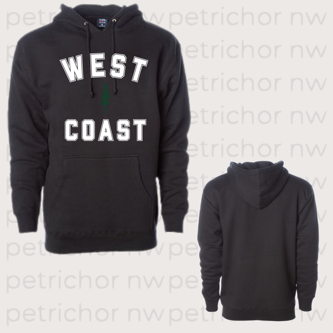 West Coast Hoodie WHITE Graphic - Core Collection