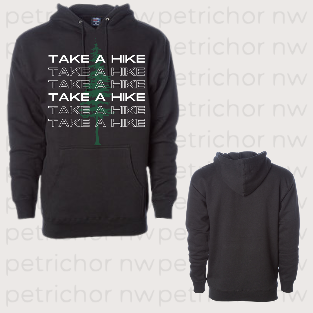 Take a Hike Hoodie WHITE Graphic - Core Collection