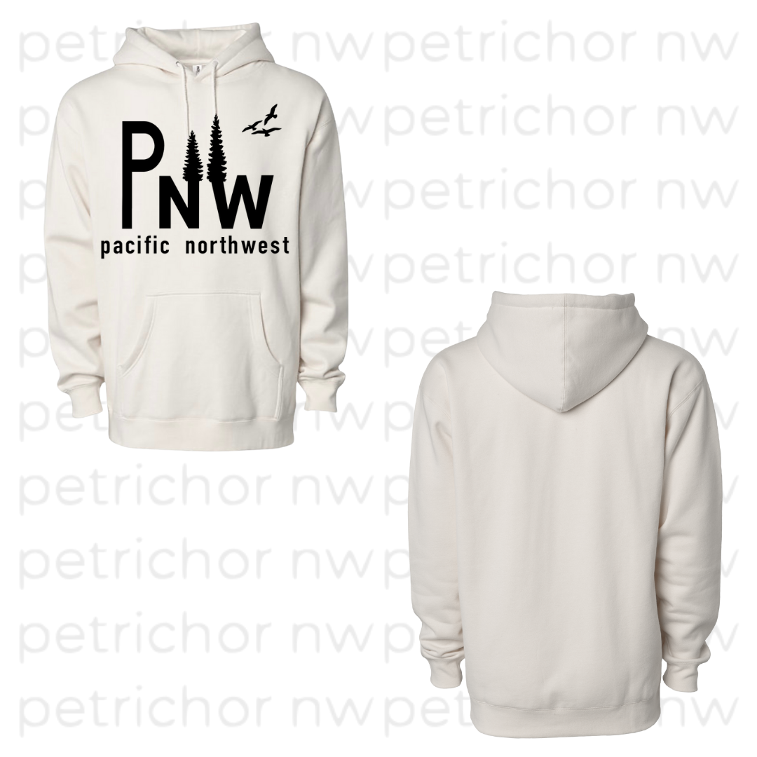 Pacific Northwest PNW Hoodie BLACK GRAPHIC - Core Collection