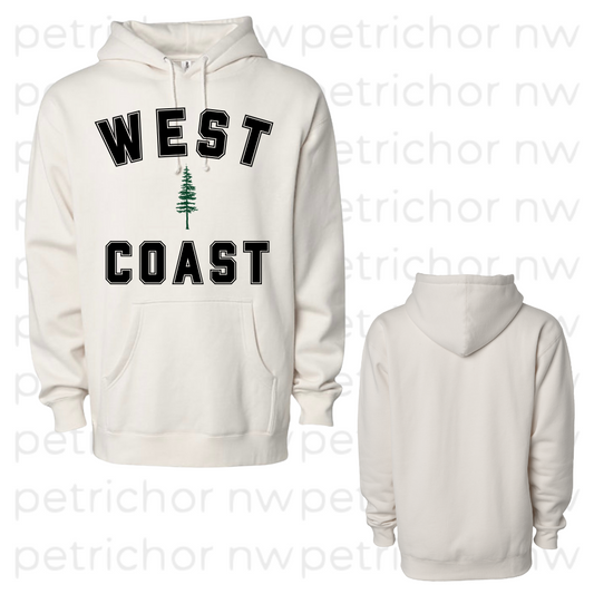 West Coast Hoodie BLACK Graphic - Core Collection