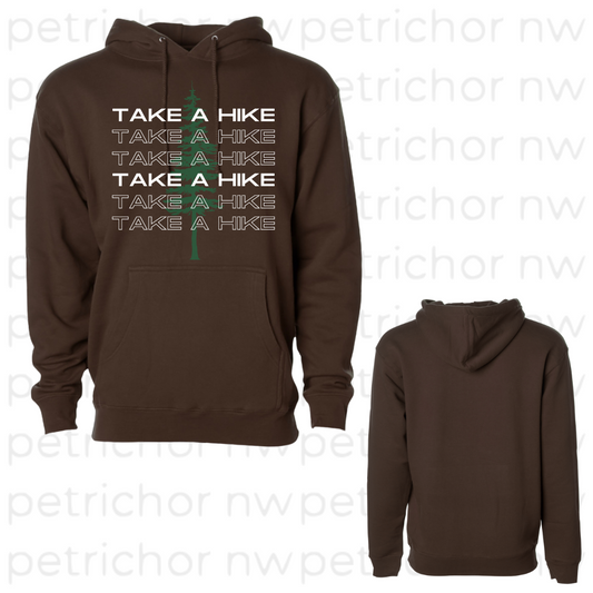 Take a Hike Hoodie WHITE Graphic - Core Collection