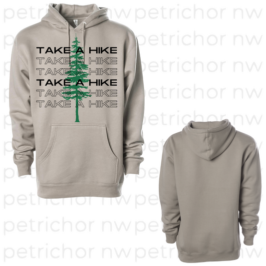 Take a Hike Hoodie BLACK Graphic - Core Collection