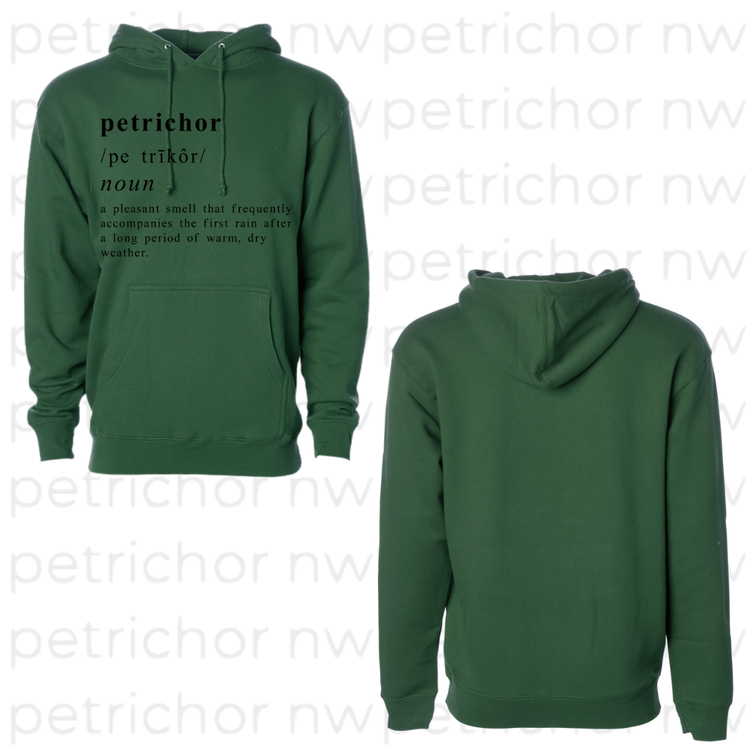 Petrichor Definition Hoodie BLACK GRAPHIC - Core Collection