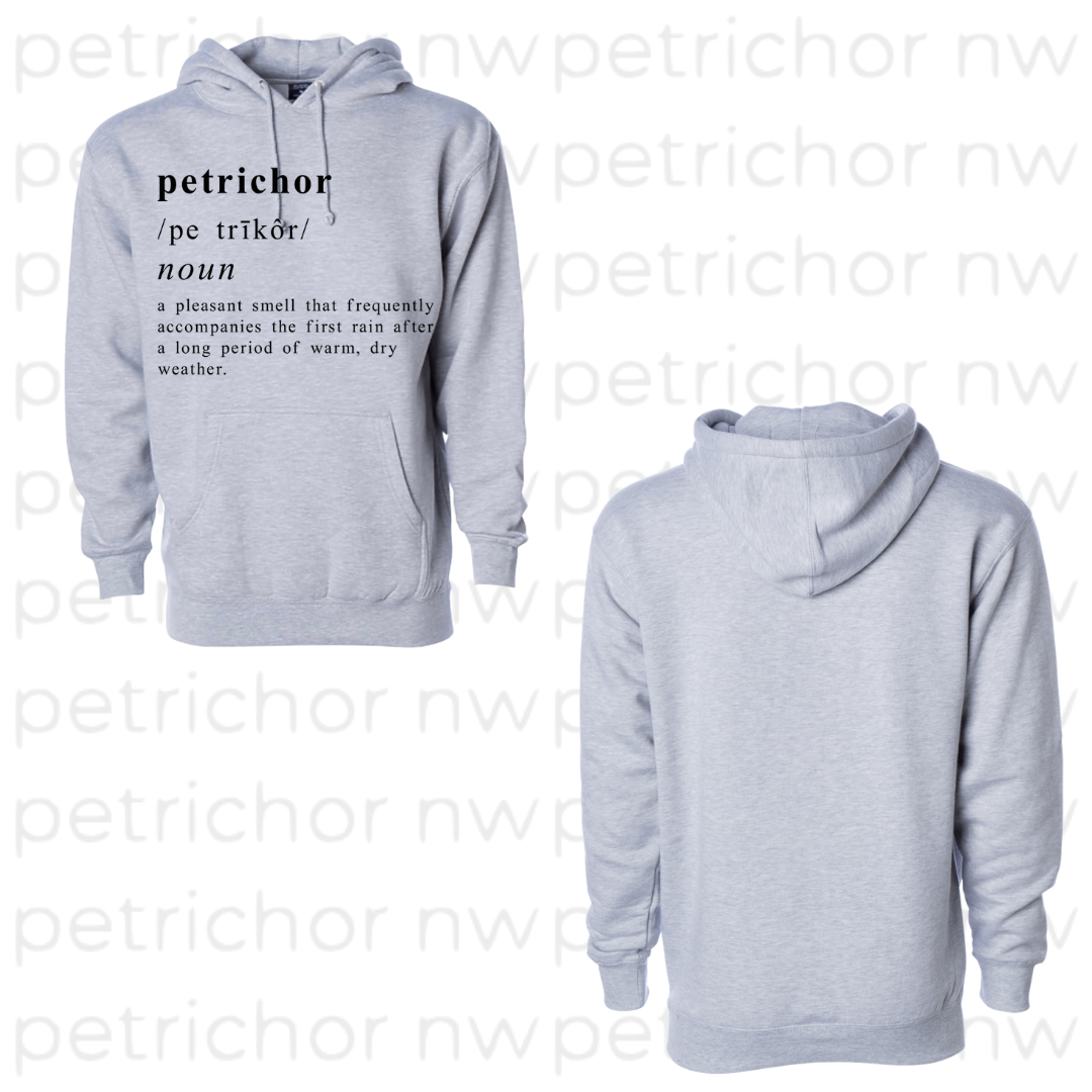 Petrichor Definition Hoodie BLACK GRAPHIC - Core Collection