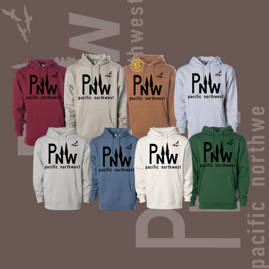 Pacific Northwest PNW Hoodie BLACK GRAPHIC - Core Collection