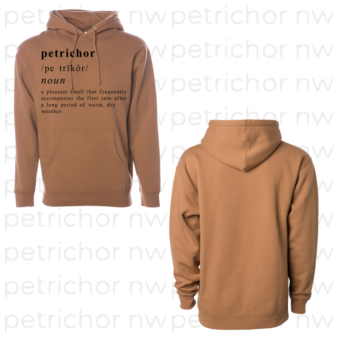 Petrichor Definition Hoodie BLACK GRAPHIC - Core Collection