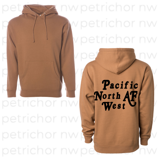 PNW AF Hoodie BLACK Graphic - Core Collection