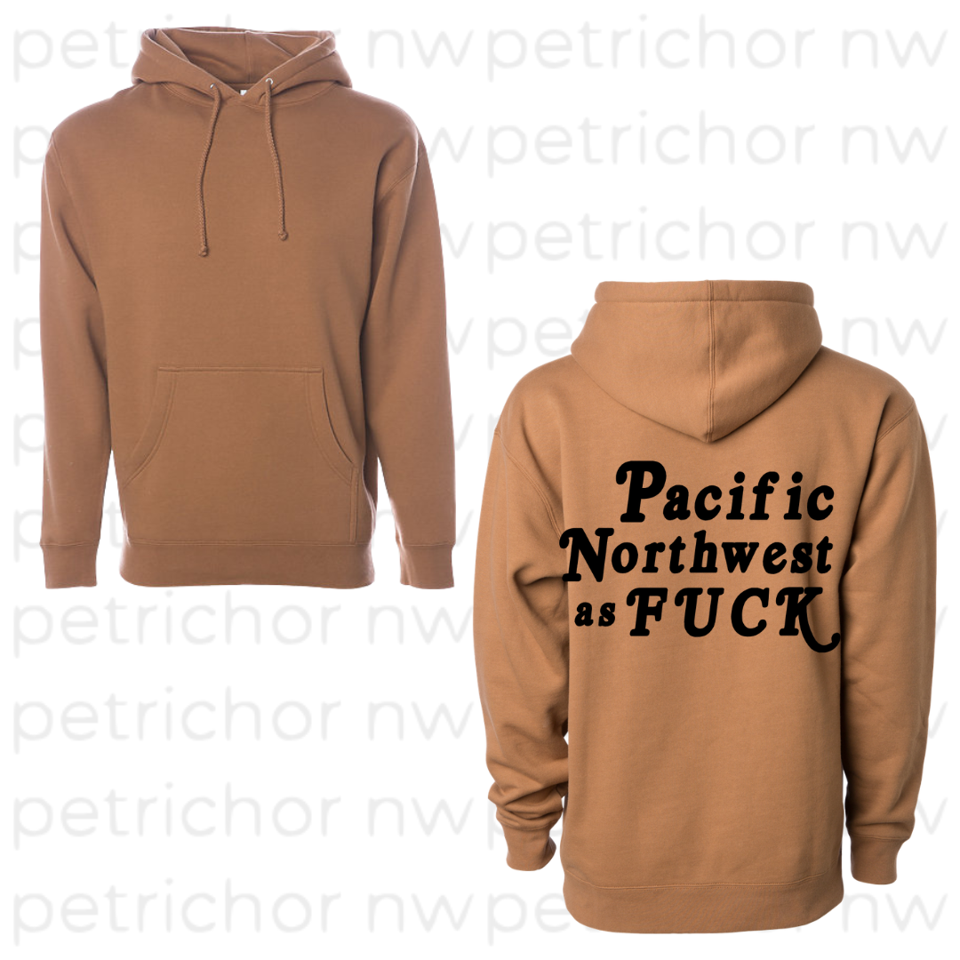 Pacific Northwest as Fuck Hoodie BLACK Graphic - Core Collection