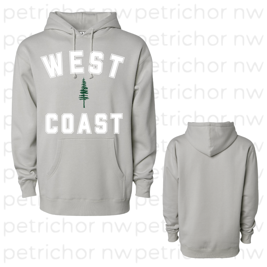 West Coast Hoodie WHITE Graphic - Core Collection