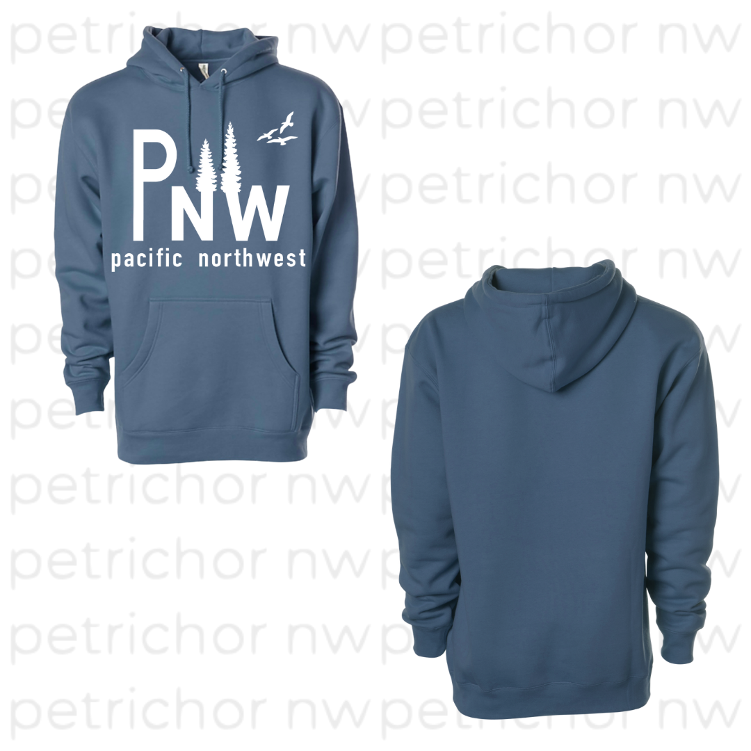 Pacific Northwest PNW Hoodie WHITE GRAPHIC - Core Collection