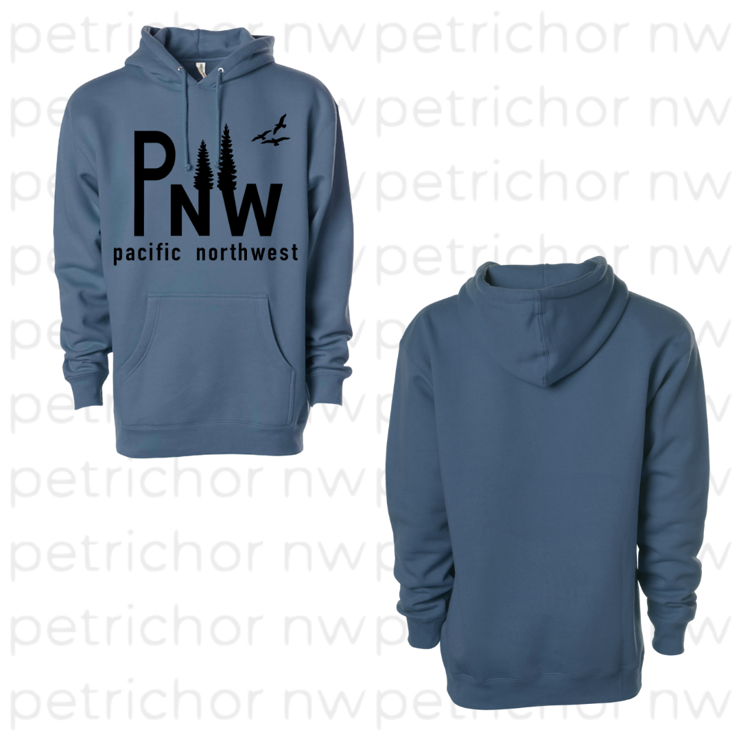Pacific Northwest PNW Hoodie BLACK GRAPHIC - Core Collection
