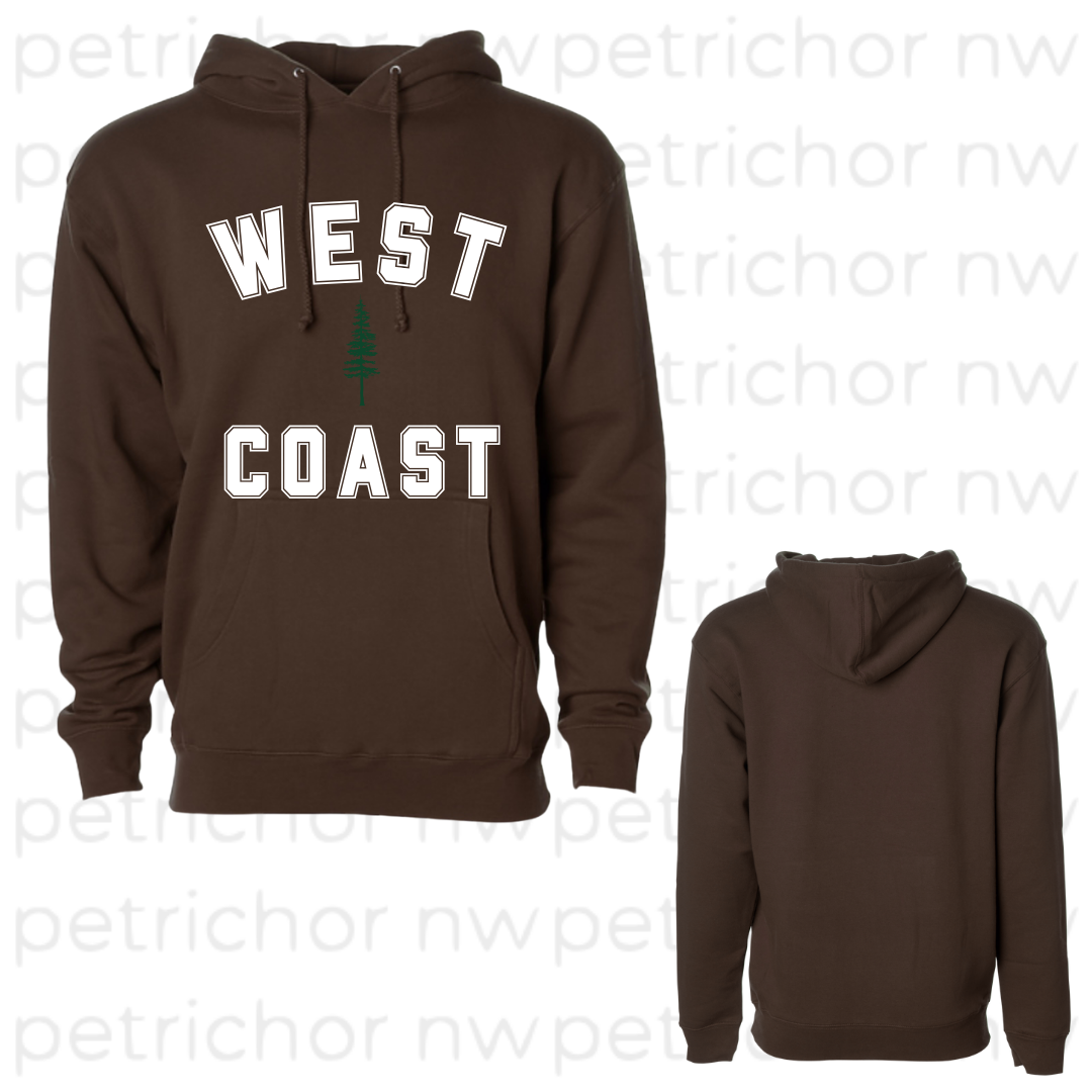 West Coast Hoodie WHITE Graphic - Core Collection