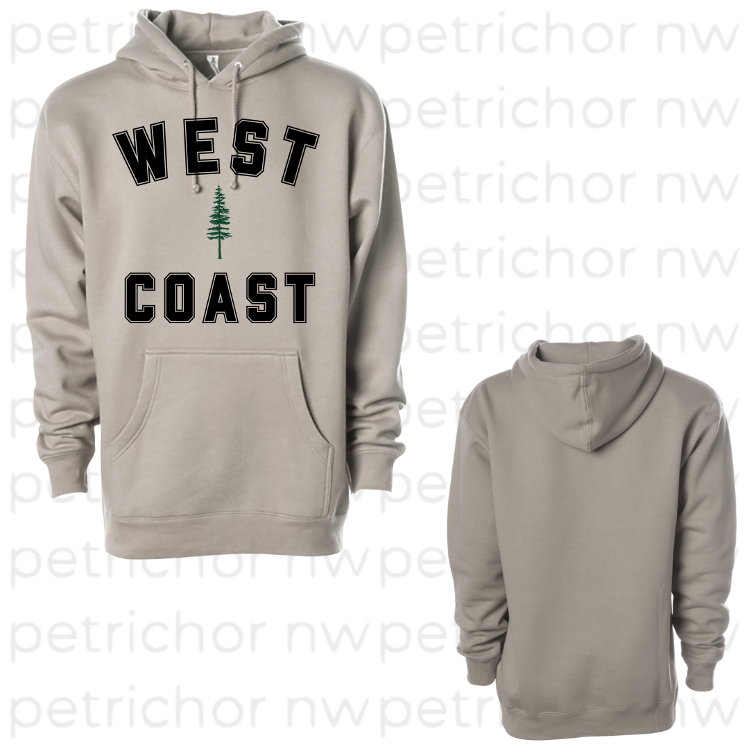 West Coast Hoodie BLACK Graphic - Core Collection