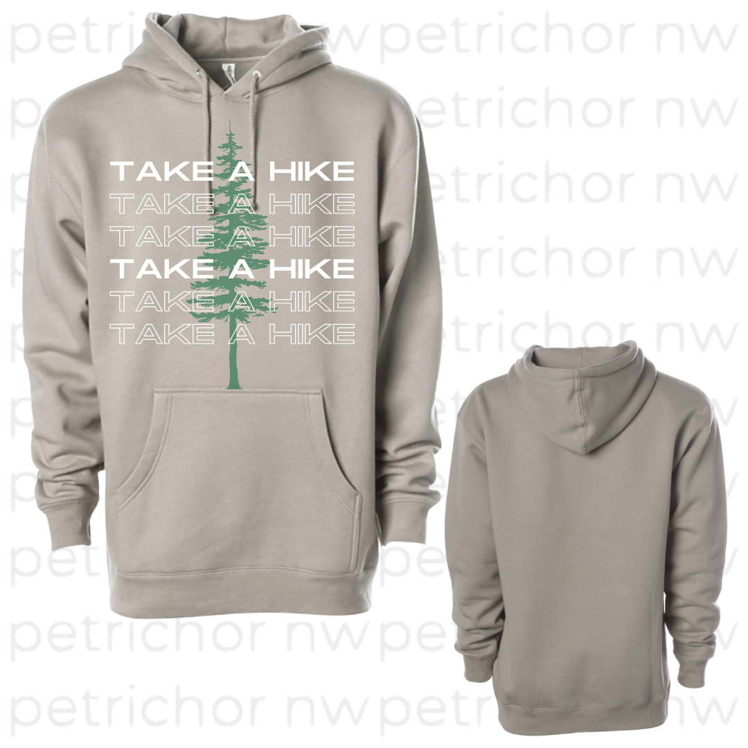 Take a Hike Hoodie WHITE Graphic - Core Collection