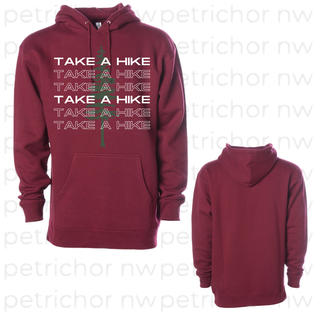 Take a Hike Hoodie WHITE Graphic - Core Collection