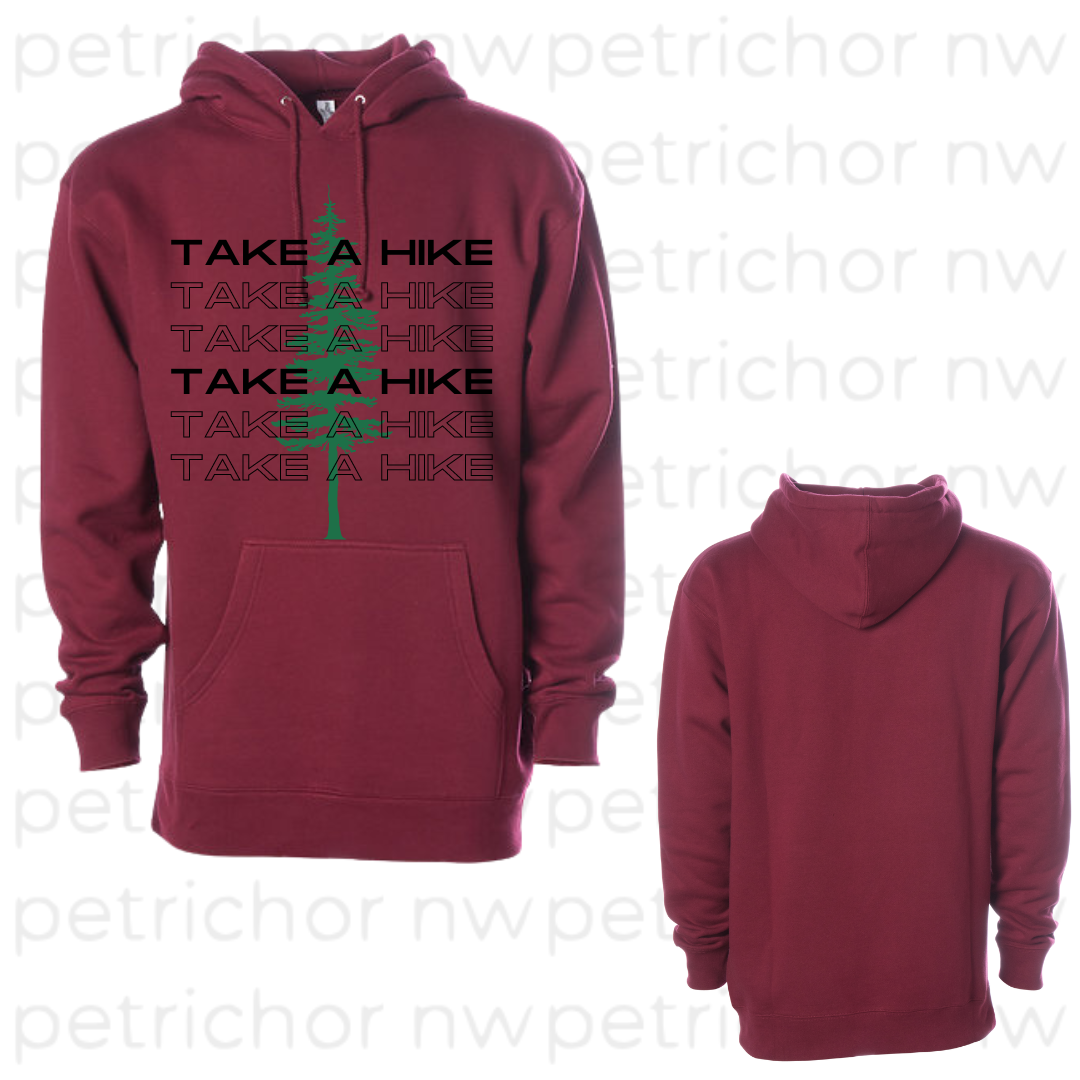 Take a Hike Hoodie BLACK Graphic - Core Collection