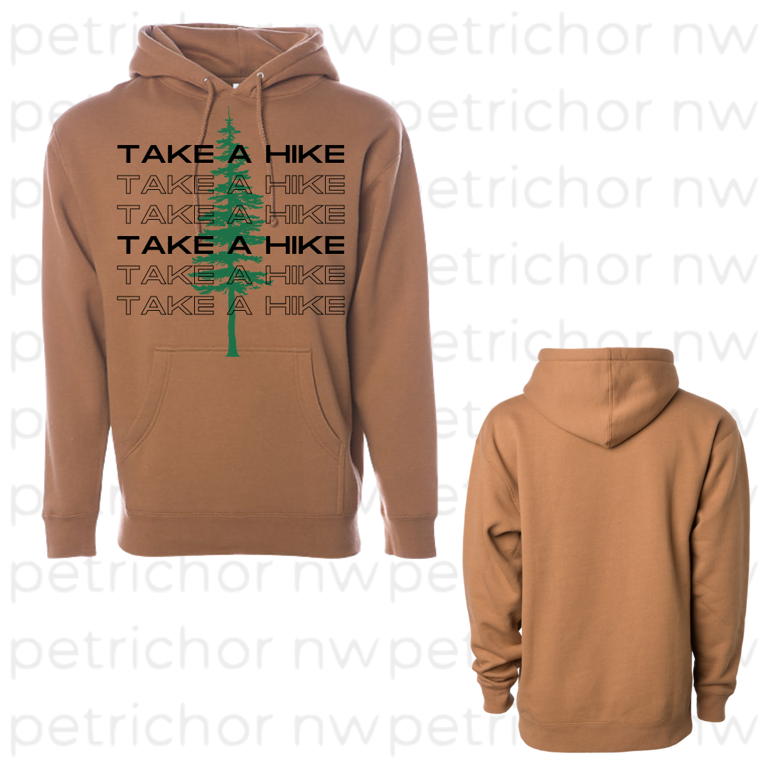 Take a Hike Hoodie BLACK Graphic - Core Collection