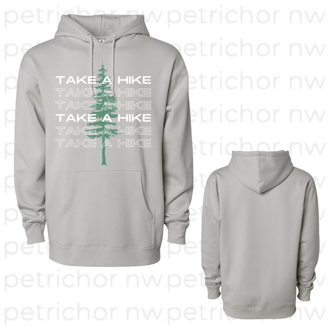 Take a Hike Hoodie WHITE Graphic - Core Collection