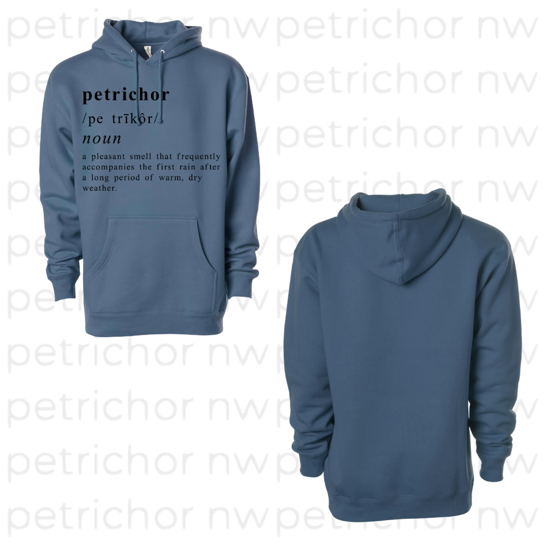 Petrichor Definition Hoodie BLACK GRAPHIC - Core Collection