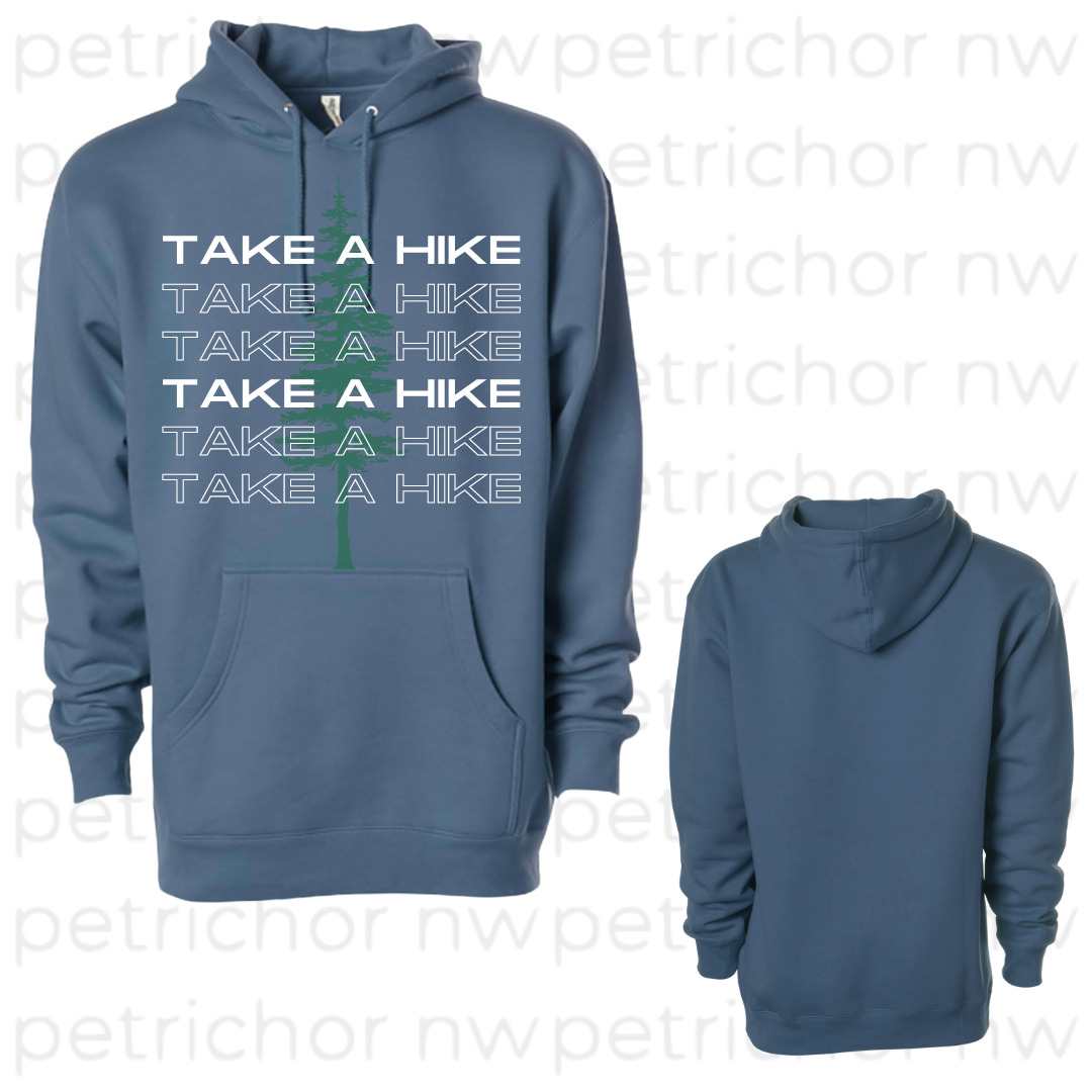 Take a Hike Hoodie WHITE Graphic - Core Collection